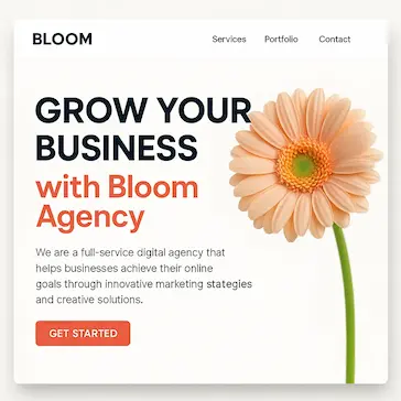 Bloom Agency Landingpage